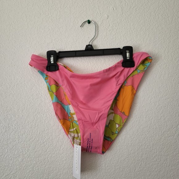 Trina‎ Turk Playa De Flor Reversible French Cut Multicolor Bikini Bottom Sz 10 - Picture 8 of 8